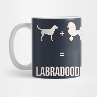 Labrador + Poodle = Labradoodle - Puppy Dog Silhouette Mug